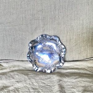 Birks Plate Catch-all Small Electroplated Silver Nickel Roundish Embellish EPNS